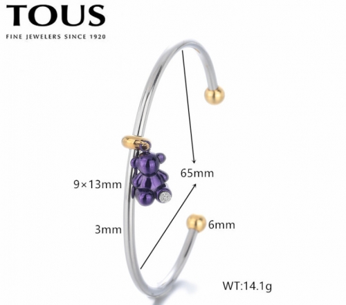 Stainless Steel Tou*s Bangle-DY240710-SL-247SP-257-18