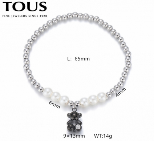 Stainless Steel Tou*s Bracelet-DY240710-SL-257SB-214-15