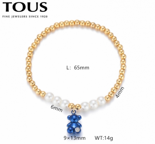 Stainless Steel Tou*s Bracelet-DY240710-SL-261GB-243-17