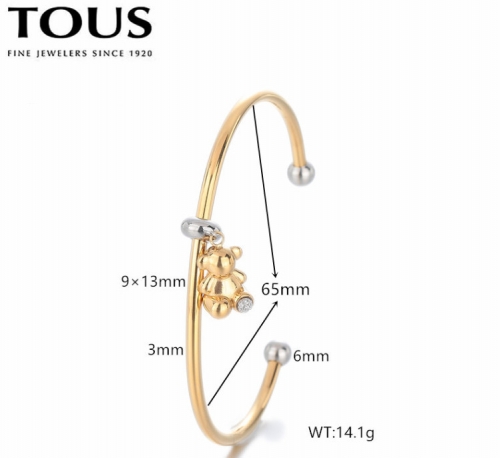 Stainless Steel Tou*s Bangle-DY240710-SL-238GS-286-20