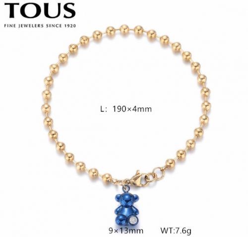 Stainless Steel Tou*s Bracelet-DY240710-SL-275GB-200-14