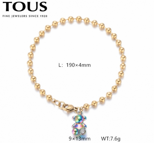 Stainless Steel Tou*s Bracelet-DY240710-SL-281GC-200-14