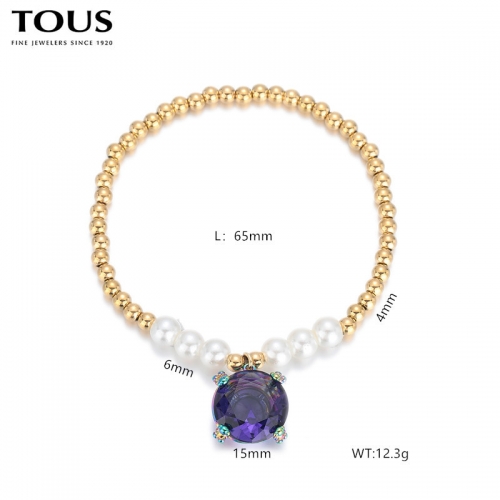 Stainless Steel Tou*s Bracelet-DY240710-SL-219G-243-17