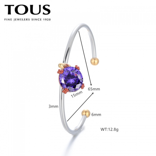 Stainless Steel Tou*s Bangle-DY240710-SL-228S-243-17