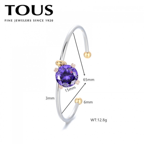 Stainless Steel Tou*s Bangle-DY240710-SL-225S-243-17