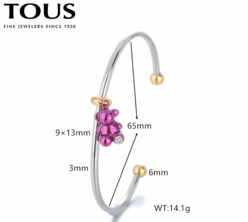 Stainless Steel Tou*s Bangle-DY240710-SL-249SP-257-18