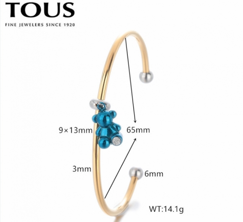 Stainless Steel Tou*s Bangle-DY240710-SL-244GB-286-20