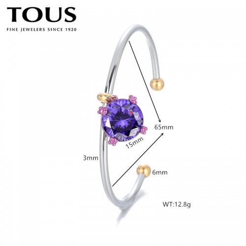 Stainless Steel Tou*s Bangle-DY240710-SL-232S-243-17