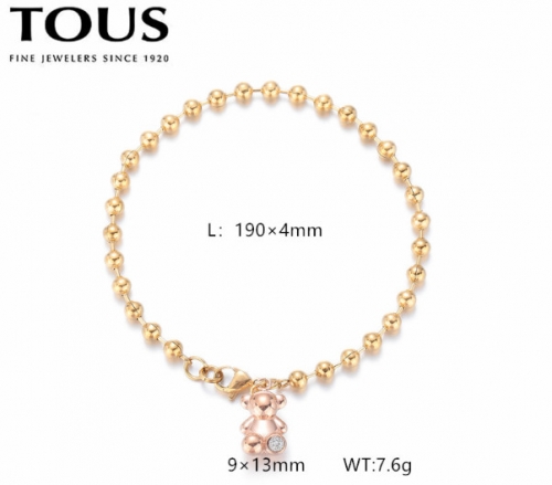 Stainless Steel Tou*s Bracelet-DY240710-SL-269GR-200-14