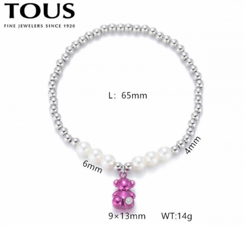 Stainless Steel Tou*s Bracelet-DY240710-SL-264SP-214-15