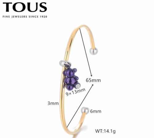 Stainless Steel Tou*s Bangle-DY240710-SL-247GP-286-20