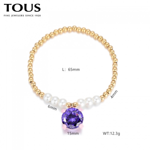 Stainless Steel Tou*s Bracelet-DY240710-SL-222G-243-17