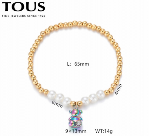 Stainless Steel Tou*s Bracelet-DY240710-SL-256GC-243-17