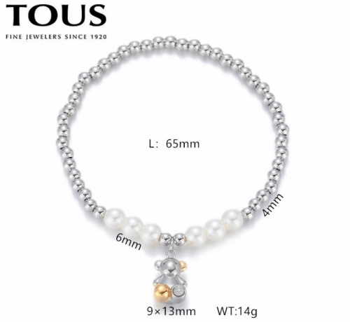 Stainless Steel Tou*s Bracelet-DY240710-SL-255SG-214-15