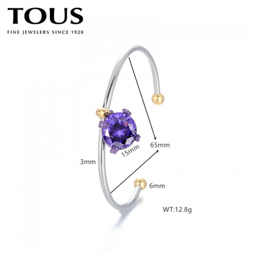 Stainless Steel Tou*s Bangle-DY240710-SL-227S-243-17