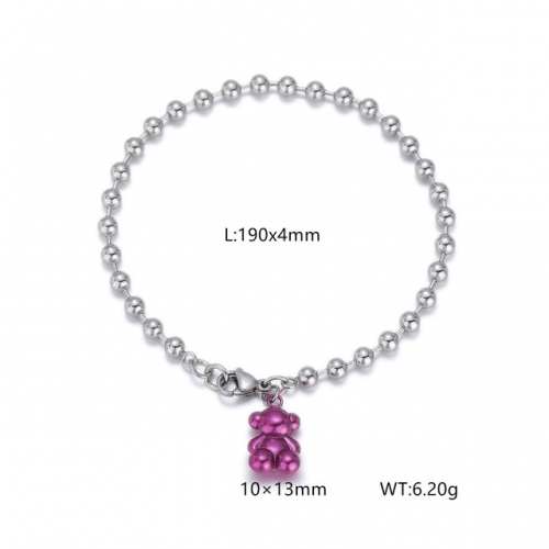 Stainless Steel Tou*s Bracelet-DY240710-SL-203S-157-11