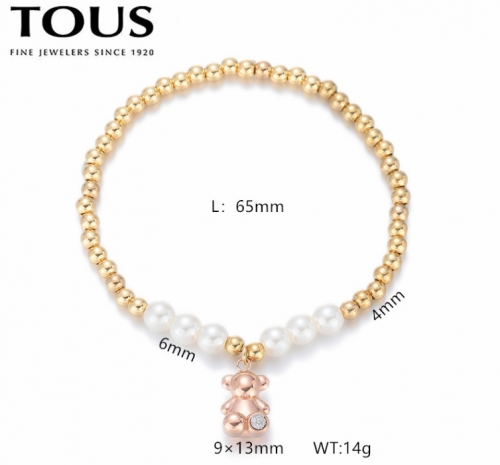 Stainless Steel Tou*s Bracelet-DY240710-SL-254GR-243-17