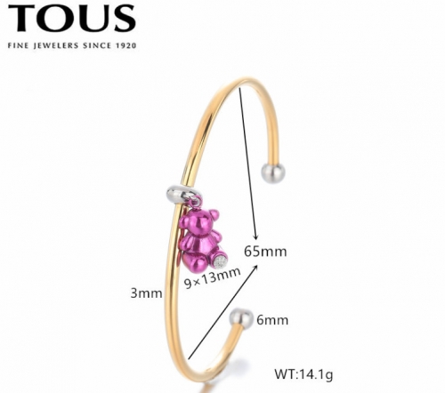 Stainless Steel Tou*s Bangle-DY240710-SL-249GP-286-20