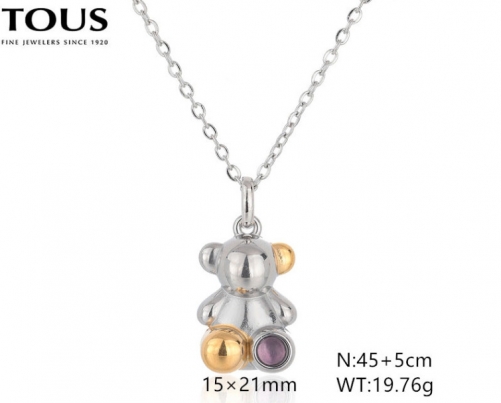 Stainless Steel Tou*s Necklace-DY240710-XL-243SG-214-15