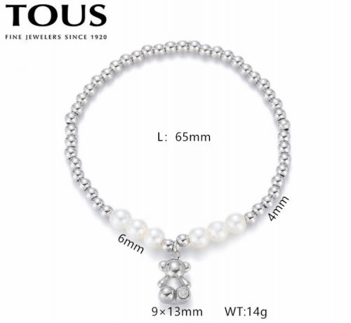 Stainless Steel Tou*s Bracelet-DY240710-SL-252S-214-15