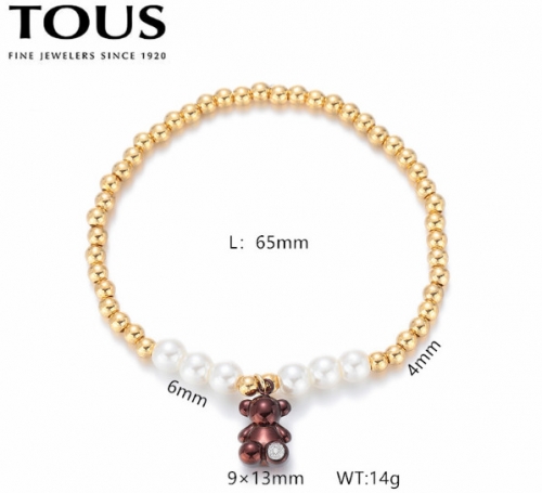 Stainless Steel Tou*s Bracelet-DY240710-SL-262GC-243-17