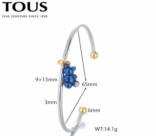 Stainless Steel Tou*s Bangle-DY240710-SL-245SB-257-18