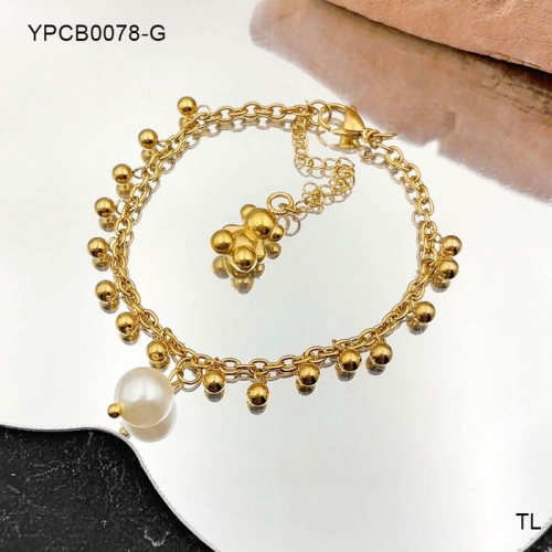 Stainless Steel Tou*s Bracelet-SN240710-YPCB0078-G-13.5