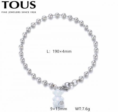 Stainless Steel Tou*s Bracelet-DY240710-SL-280SW-171-12