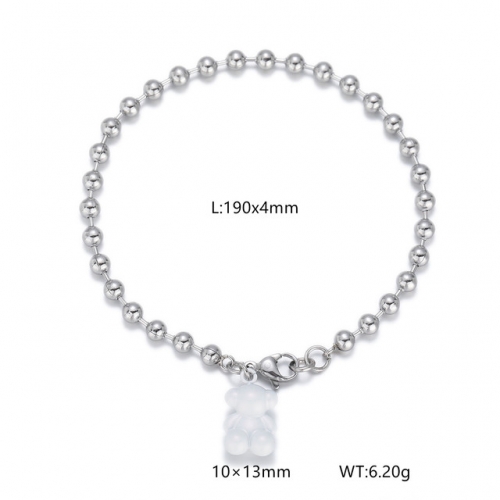 Stainless Steel Tou*s Bracelet-DY240710-SL-207S-157-11