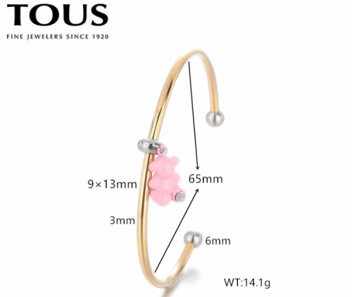 Stainless Steel Tou*s Bangle-DY240710-SL-250GP-286-20