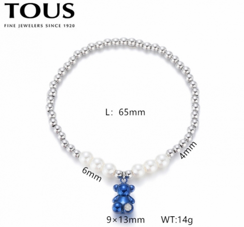 Stainless Steel Tou*s Bracelet-DY240710-SL-261SB-214-15