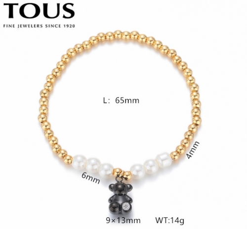 Stainless Steel Tou*s Bracelet-DY240710-SL-257GB-243-17