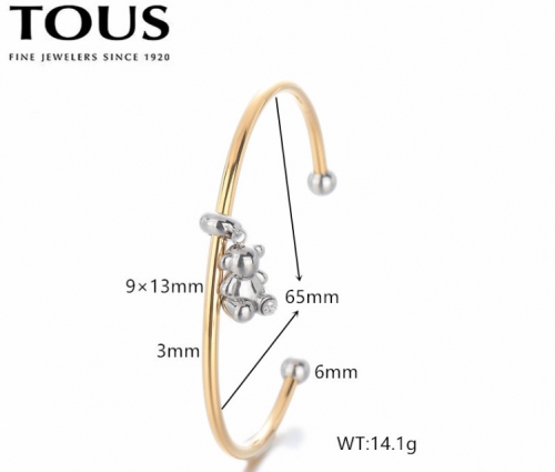 Stainless Steel Tou*s Bangle-DY240710-SL-237GS-286-20