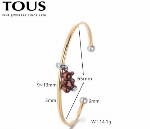 Stainless Steel Tou*s Bangle-DY240710-SL-248GC-286-20