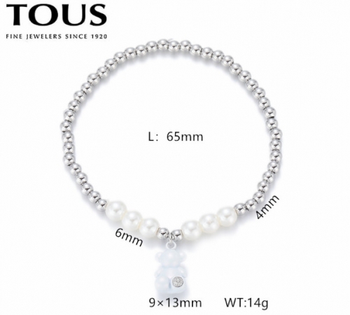 Stainless Steel Tou*s Bracelet-DY240710-SL-266SW-214-15