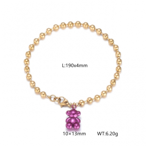 Stainless Steel Tou*s Bracelet-DY240710-SL-203G-186-13