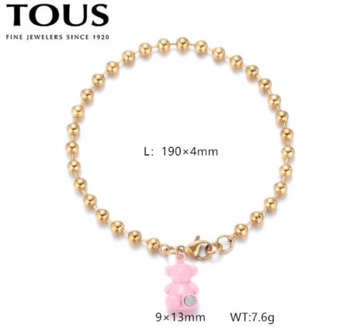 Stainless Steel Tou*s Bracelet-DY240710-SL-279GP-200-14