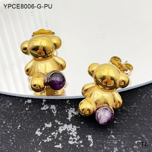 Stainless Steel TOU*S Earrings-SN240726-YPCE8006-G-PU-13.5