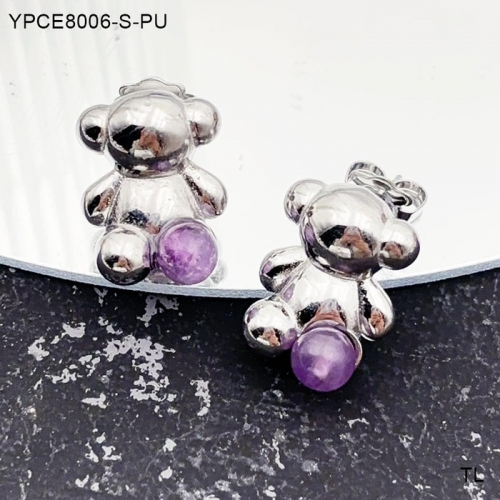 Stainless Steel TOU*S Earrings-SN240726-YPCE8006-S-PU-13