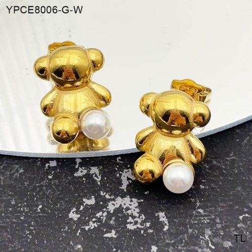 Stainless Steel TOU*S Earrings-SN240726-YPCE8006-G-W-13.5