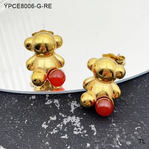 Stainless Steel TOU*S Earrings-SN240726-YPCE8006-G-RE-13.5