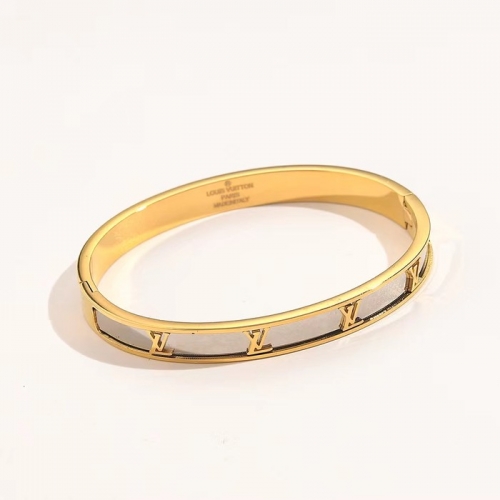 Stainless Steel Brand Bangle-YWA240808-P18VIOJH