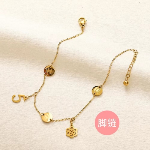 Stainless Steel Brand Anklet-YWA240808-P12IOYY