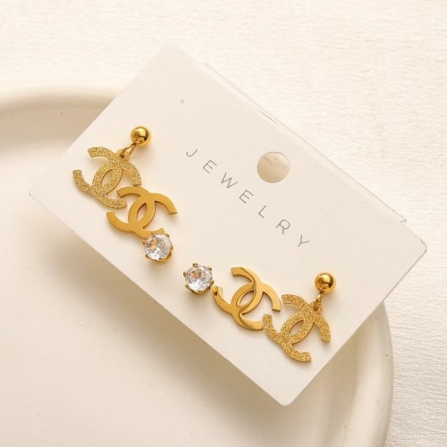 Stainless Steel Brand Earrings-YWA240808-P11VDQA