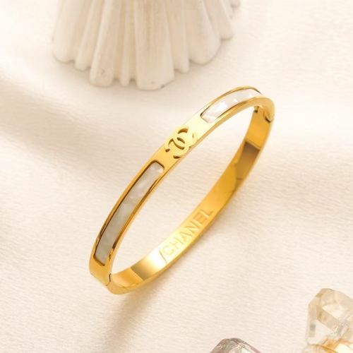 Stainless Steel Brand Bangle-YWA240808-P15NJOO