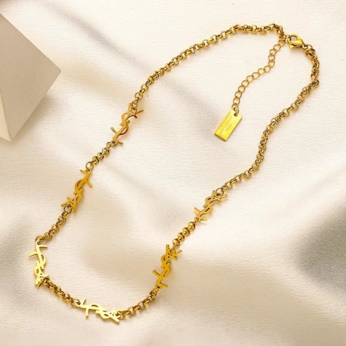 Stainless Steel Brand Necklace-YWA240808-P12.5CERD