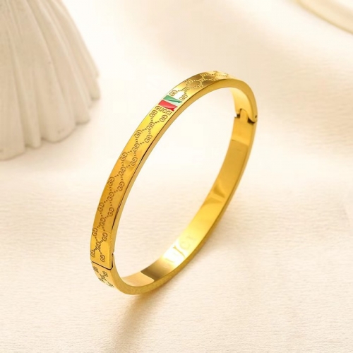 Stainless Steel Brand Bangle-YWA240808-P13NJIK