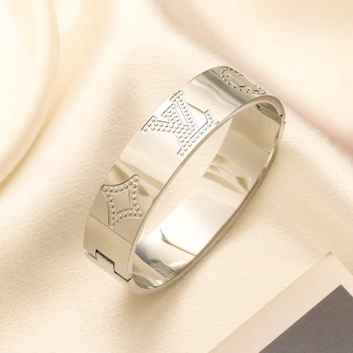 Stainless Steel Brand Bangle-YWA240808-P16BHOI