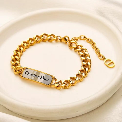 Stainless Steel Brand Bracelet-YWA240808-P12BGOLJ