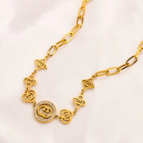 Stainless Steel Brand Necklace-YWA240808-P16BUUQ